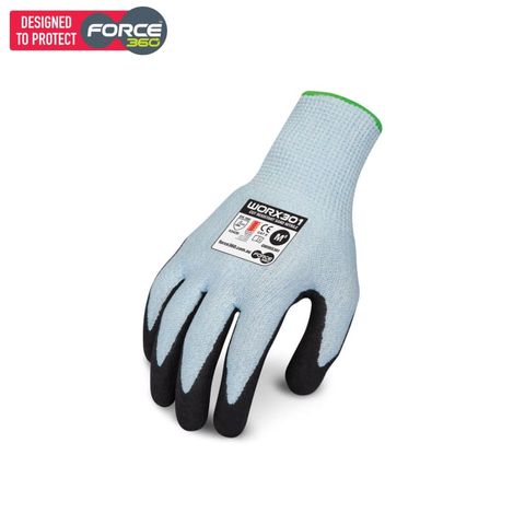 Force360 Worx Cut 3 Sand Nitrile Coated Glove