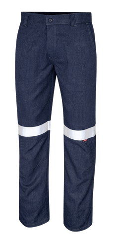 BOOL FLAME RETARDANT PANTS WITH FR TAPE HRC2-102R-NAVY