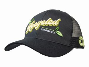 Recycled Poly Twill Mesh Back Cap-one size-CHARCOAL