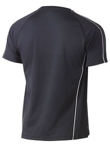 Bisley Cool Mesh Tee Reflective Piping       -L     -CHARCOAL