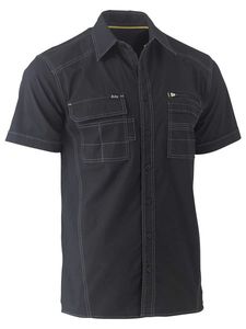 Bisley Mens Flex & Move Utility Work Shirt        -M  -STONE