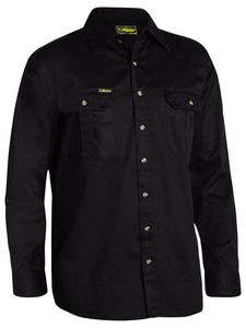 Bisley Original Cotton Drill Shirt - Long Sleeve  -L  -NA