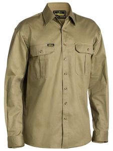 Bisley Original Cotton Drill Shirt - Long Sleeve  -L  -NA