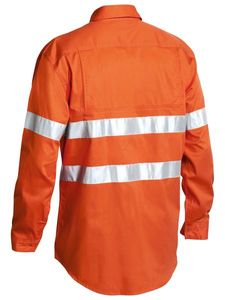 Bisley  Hi Vis Cool Lightweight Drill Shirt L/S   -L  -ORANGE