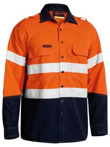 Bisley TenCate Tecasafe® Plus 700 Taped 2 Hi Vis L-M  -ORANGE/NAVY