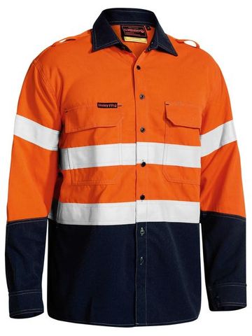 Bisley TenCate Tecasafe® Plus 700 Taped 2 Hi Vis L-M  -ORANGE/NAVY