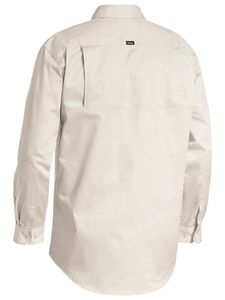 Bisley Closed Front Cool Lightweight Drill Shirt - Long Sleeve