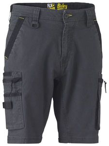 Bisley Flx & Move Stretch Utility Zip Cargo Short-87R-STONE