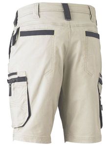 Bisley Flx & Move Stretch Utility Zip Cargo Short-87R-STONE