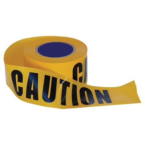 BARRICADE TAPE 100M X 75MM CAUTION PRINT