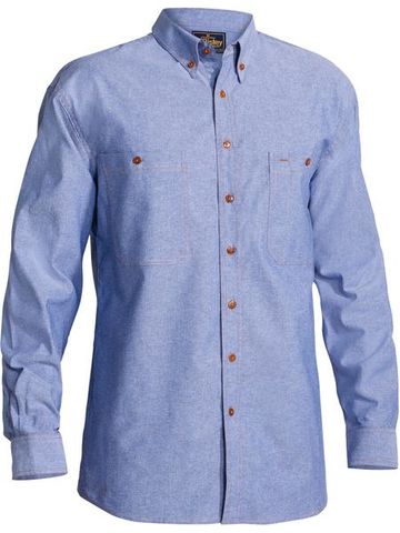 Bisley Mens Chambray L/S Shirt