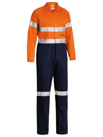 Bisley Taped Lightweight Drill Cove-117R-ORANGE/NAVY