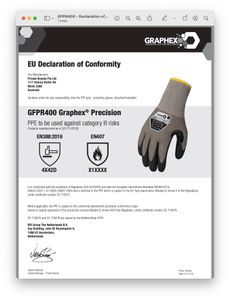 Graphex Precision AGT Cut 5/Level D Gloves