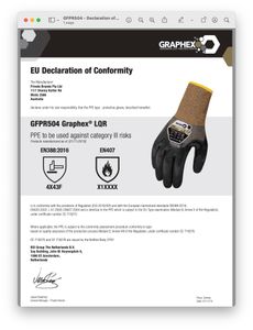 Graphex LOR AGT Cut 5/Level F Gloves         -2XL
