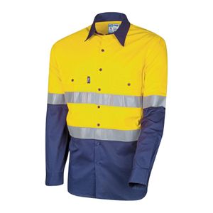 TRU Lightweight Vented Hi-Vis Drill Shirt TRuVis Tape