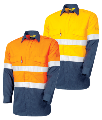 BOOL FR SHIRT HRC1 WITH LOXY FR TAPE-L-ORANGE/NAVY