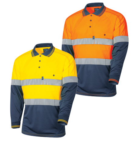 TRU MICROMESH HI VIS POLO WITH TRU TAPE