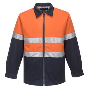 Portwest Hi-Vis Wool Blend Bluey Jacket Taped     -3XL -ORANGE/NAVY