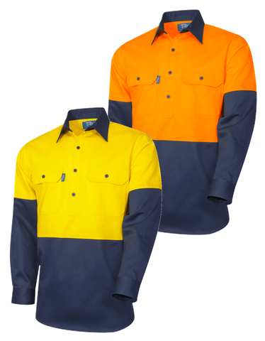 TRU REGULAR WEIGHT CLOSED FRONT HI VIS SHIRT