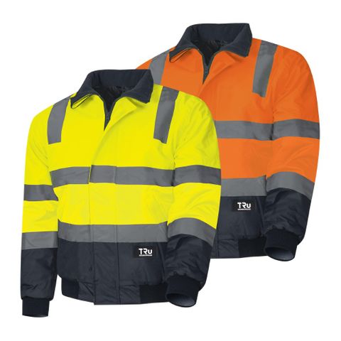 TRU Pilot Jacket 2 Tone Polyester Oxford with Tru-2XL-ORANGE/NAVY