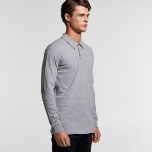 MENS CHAD L/S POLO                                -L  -BLACK