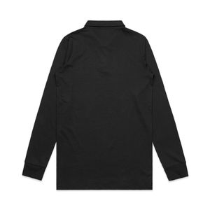 MENS CHAD L/S POLO                                -L  -BLACK