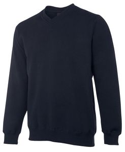 JB's V NECK FLEECY SWEAT                -XL -BLACK