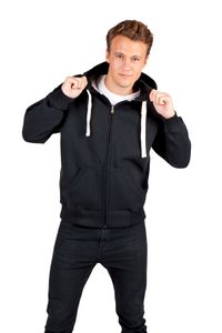 Mens Brushed Heavy Zip Fleece Hoodie