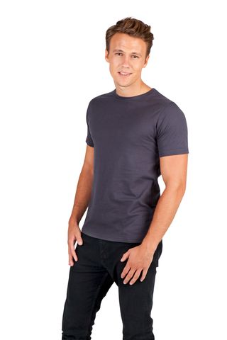 MENS SLIM FIT T-SHIRT                             -2XL-BLACK