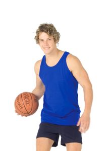 MENS SINGLET                                      -M  -BLACK