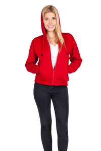 Ladies Zip Hoodie with Pocket           -16 -BLACK