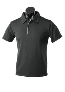 Yarra Mens polo                                   -3XL-BLACK/GOLD