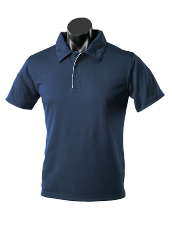 Yarra Mens polo                                   -3XL-BLACK/GOLD