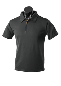 Yarra Mens polo                                   -3XL-BLACK/GOLD