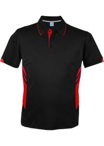 Tasman Mens Polo                                  -2XL-BLACK/RED