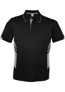 Tasman Mens Polo                                  -2XL-BLACK/RED