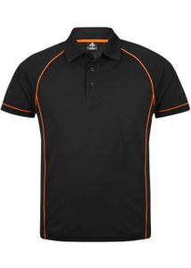 Endeavour Mens Polo -L  - NAVY/ORANGE