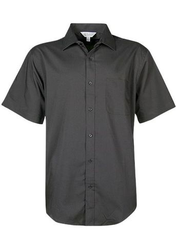 MOSMAN MENS SHIRT S/S                             -3XL-BLACK