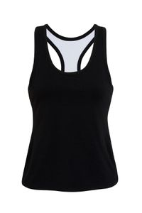 LADIES SELF BRASSIERE SINGLET                     -8  -BLACK