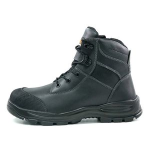 BISON  Tor Lace Up Boot with Zip                  -10  -Black