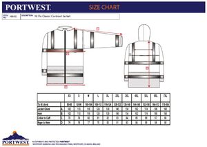 Portwest Hi-Vis Classic Contrast Jacket        -XL -ORANGE/NAVY