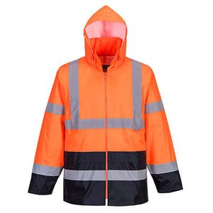 Portwest Hi-Vis Classic Contrast Jacket        -XL -ORANGE/NAVY