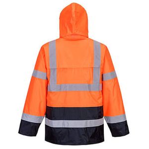 Portwest Hi-Vis Classic Contrast Jacket        -XL -ORANGE/NAVY