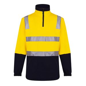 Portwest Cotton Fleece Jumper                  -2XL-YELLOW/NAVY