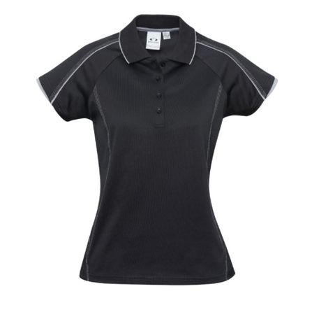 Blade Ladies Polo-12-BLACK/SILVER