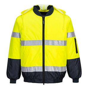 Portwest Hi-Vis Bomber Jacket Taped            -2XL -YELLOW/NAVY