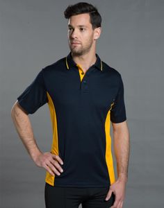 TEAMMATE POLO MENS-2XL-ROYAL/GOLD