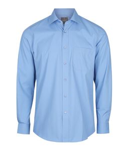 Mens Prem Poplin L/S Cont Fit Nicholson