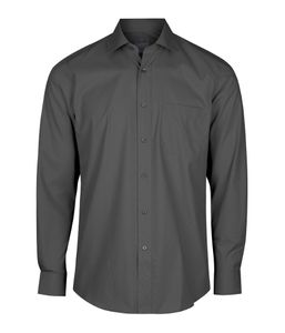 Mens Premium Poplin L/S Contemporary Fit Nicholson Shirt-44 -CHARCOAL