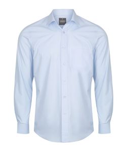 Mens Prem Poplin L/S Cont Fit Nicholson